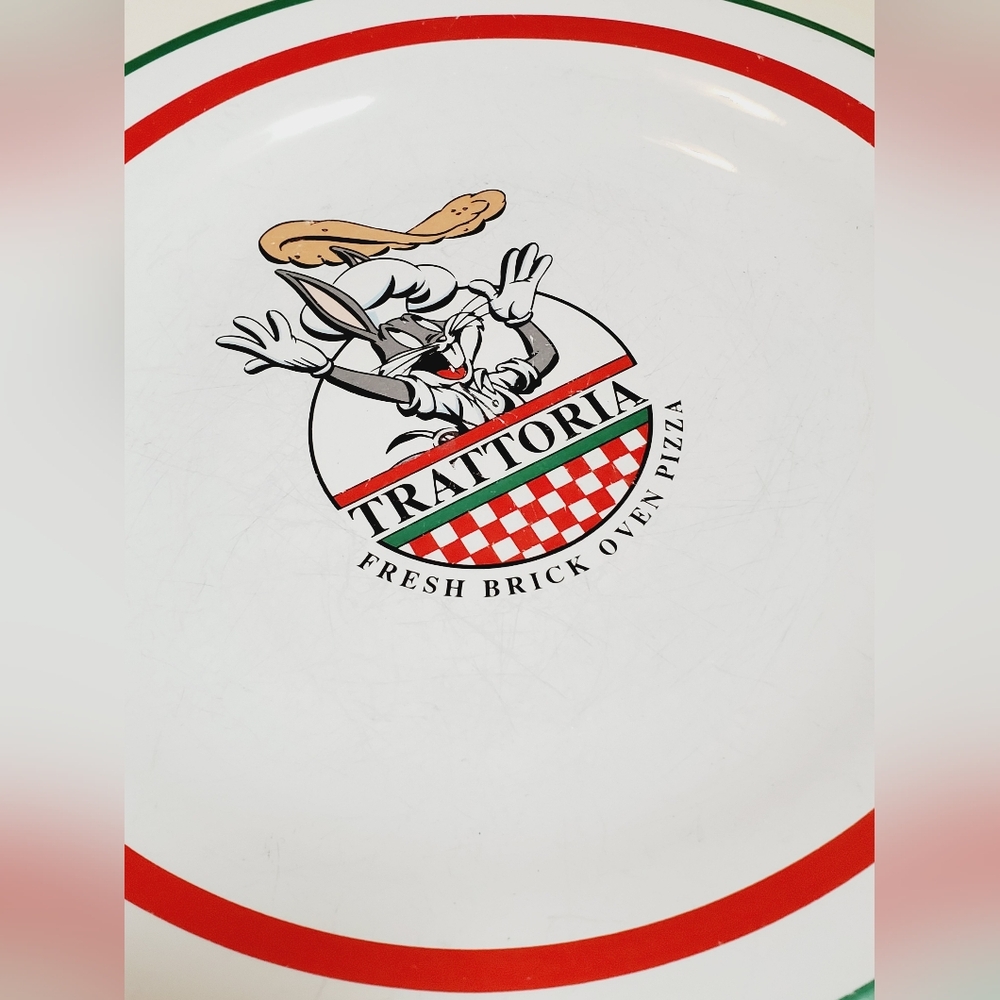 Vintage ACME Home Works Warner Bros. Trattoria Bugs Bunny 9.5" Dinner Plate 1993 - Picture 2 of 7